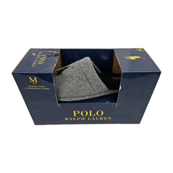 Polo Ralph Lauren Slippers Men\'s Medium 9 - 10 Gray Memory Foam Antimicrobial main image 4